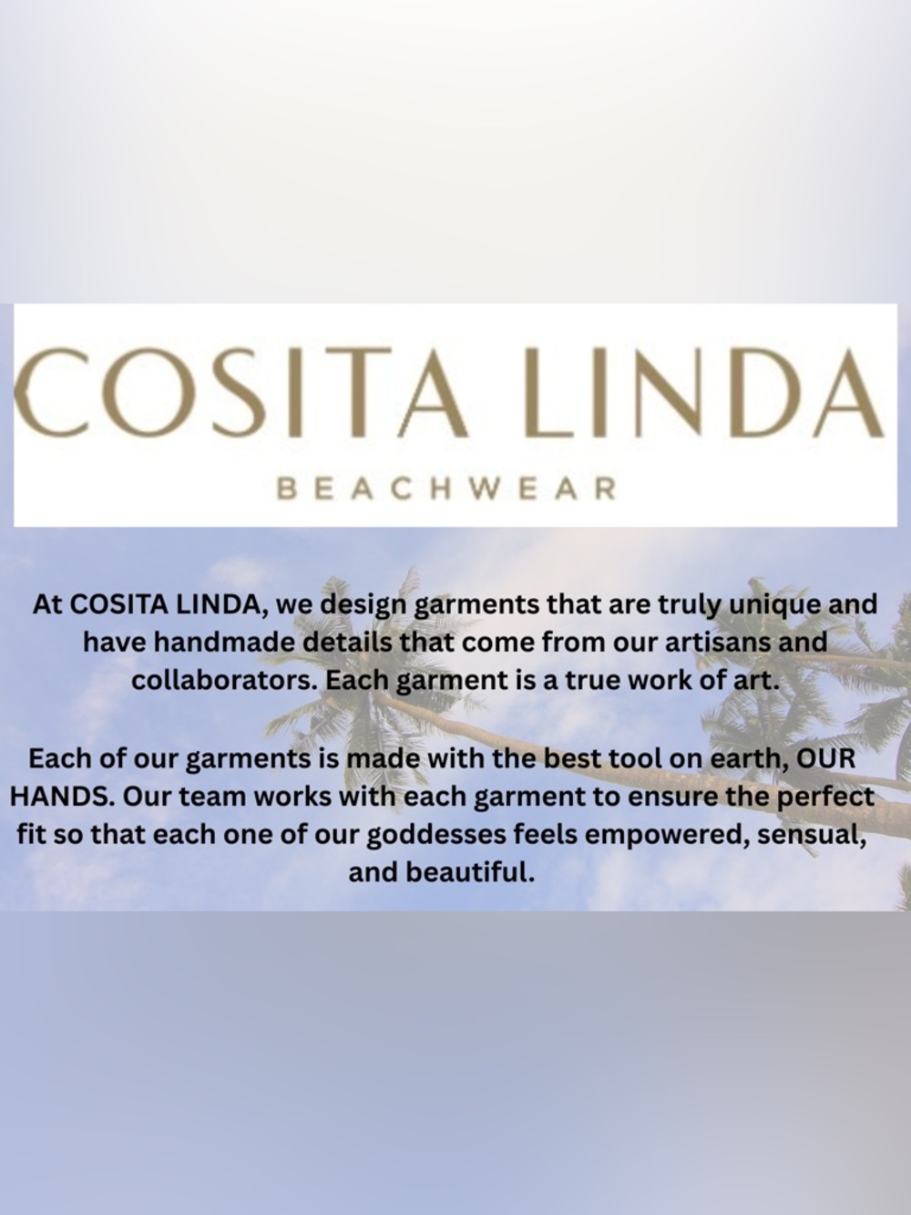 NWT Cosita Linda luxury Black & White Palm-Print Triangle Bikini Set, medium - Picture 11 of 11